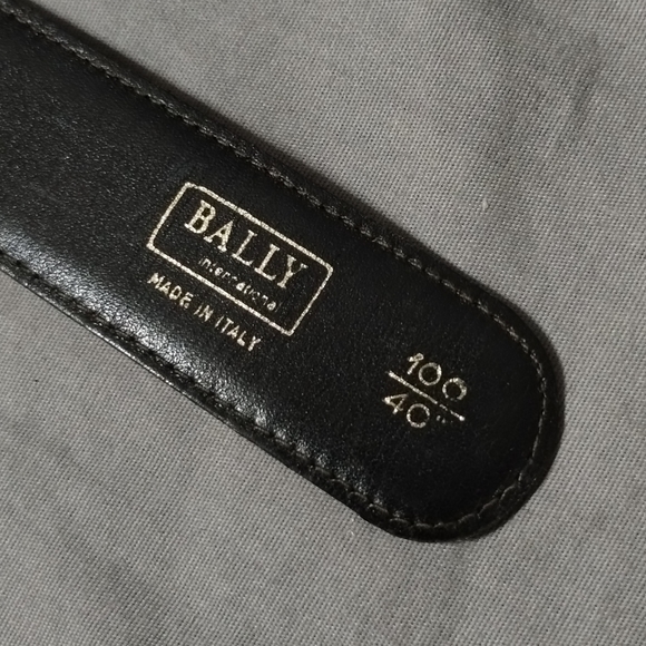 BALLY ITALIAN MADE BLACK LEATHER BELT - Picture 8 of 15